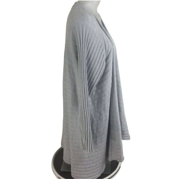 Tommy Bahama Open Front Gray Island Soft Waterfall Rib Cardigan Sweater L/XL NWT - Picture 5 of 7
